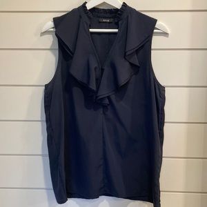 Navy Sleeveless Blouse